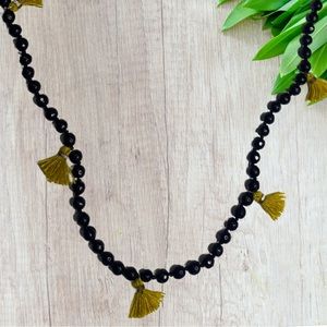 🔥Black Beaded tassel meditation 🧘🏻‍♀️ Yoga Hippy Boho Necklace BRAND NEW 👠🔥